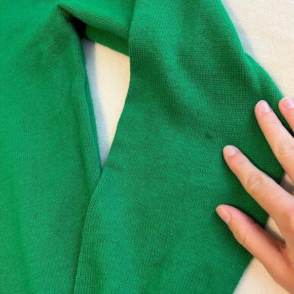 Well Worn Holiday Sweater Womens Green Santa Ho Ho Ho Ugly Christmas Size L - Picture 10 of 10